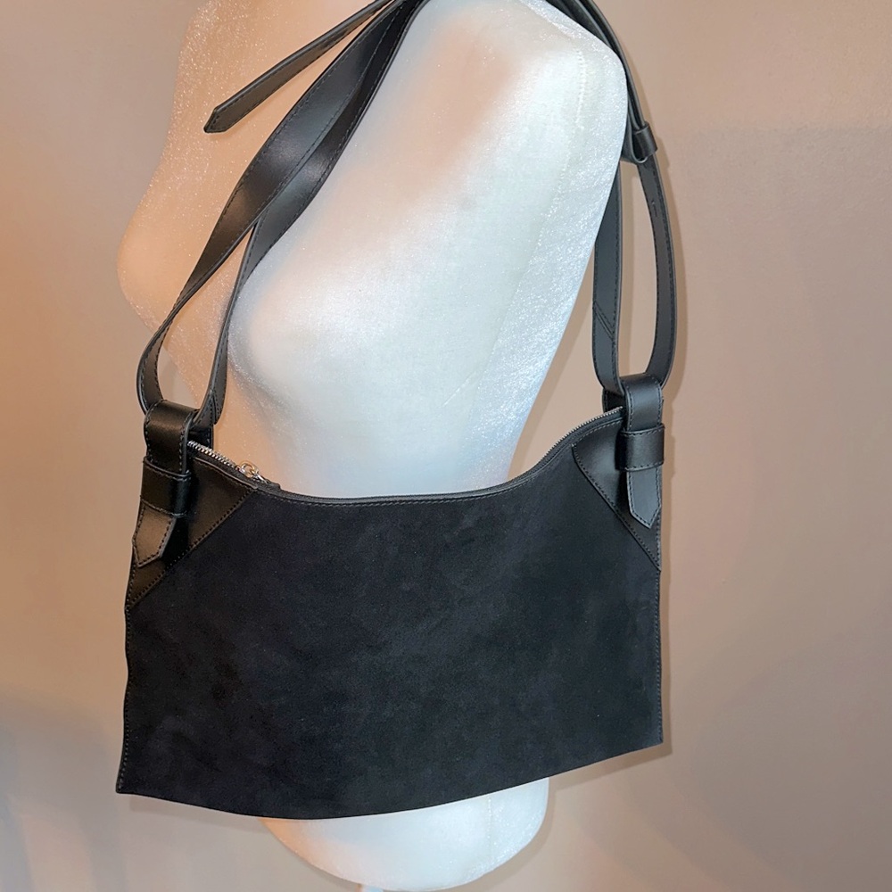 Banana Republic Black Suede Shoulder Bag